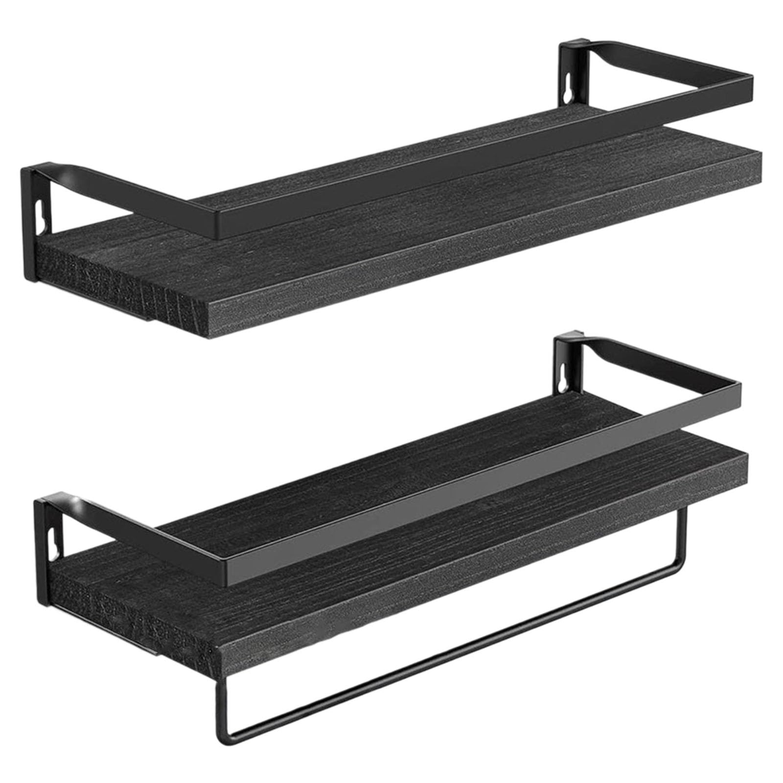 NEWFT Sturdy Wall Mounted Floating Shelves Multipurpose Floating Shelves Practical Wood Wall Mounted Holder for Bathroom Decorative