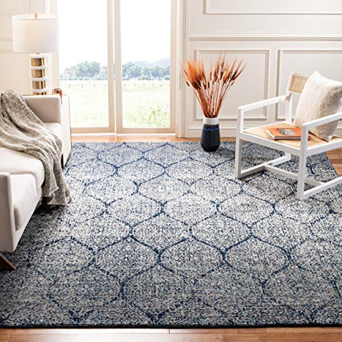 Safavieh Madison Collection MAD604G Geometric Ogee Trellis Distressed Area Rug, 10' x 14'
