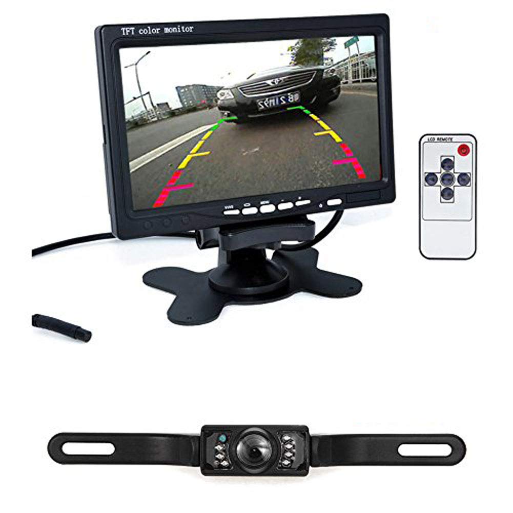 17,8 cm TFT LCD monitor + Night Vision auto retrovisore sistema 7LED Night Vision telecamera retromarcia