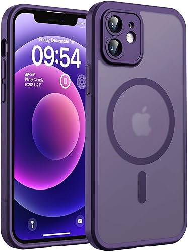 Miniatura 45 de TOCOL Funda magnética para iPhone 15, protección completa mejorada de la cámara, compatible con Magsafe, protección contra caídas, translúcida mate,