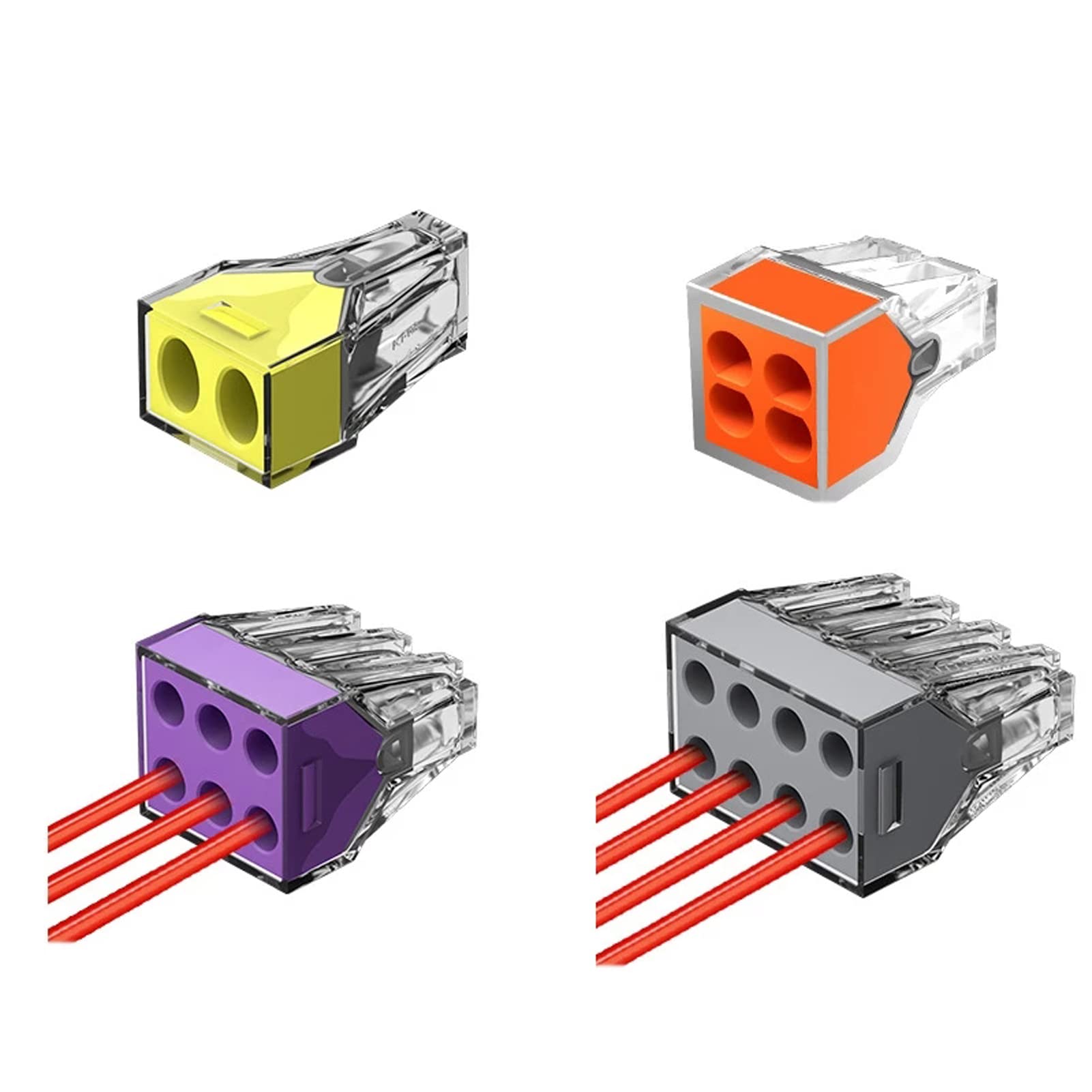 Buy Teansic 60Pcs Pushin Wire Connector Kit, Electrical NonTwist Wire