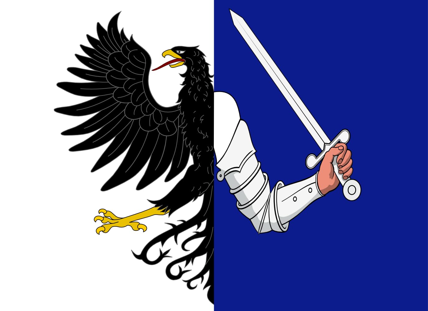 Drapeau Connacht horizontal pour pavoiser votre mât de jardin