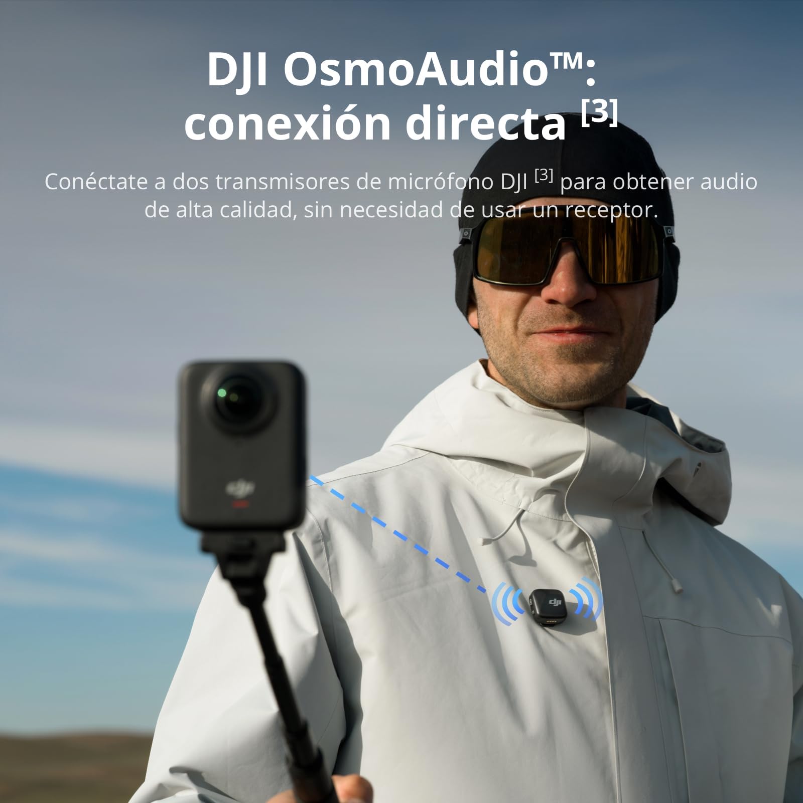 DJI Pack Aventura Osmo 360 Bundle, cámara 360 con Imagen 360° de 1 Pulgada, Vida útil de batería extendida con 3 baterías, Video 360° en 8K Nativo, cámara de acción para Deportes, vlog