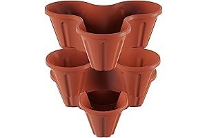 Pure Garden Stackable Flower Pot