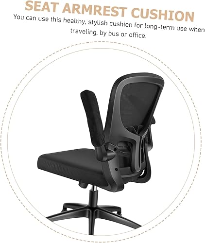 Miniatura 5 de STOBOK 6 piezas de almohadillas de reposabrazos de espuma de esponja de espuma para silla de oficina, almohadilla de descanso de brazos de