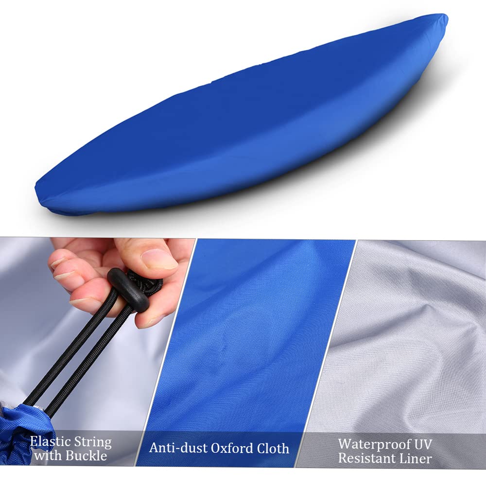 Lixada Kayak Cover Professional 9.8-21.3ft UV Resistant Waterproof Storage Cover Shield Universal Dustproof for Boat Canoe Fits for 6.8-19.6ft Kayak