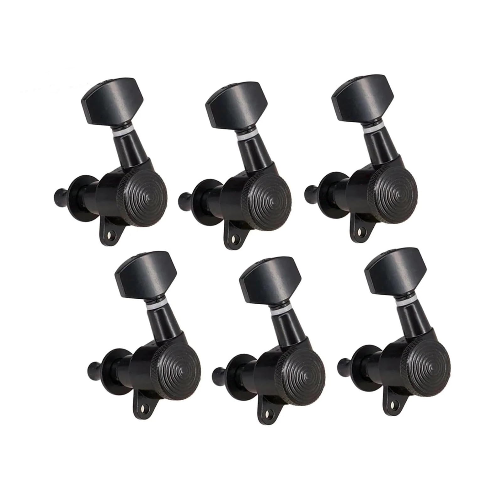 6 Afinadores De Guitarra Con Bloqueo Automático Para Modelos ST TL Color Negro Clavijas Guitarra(6L)