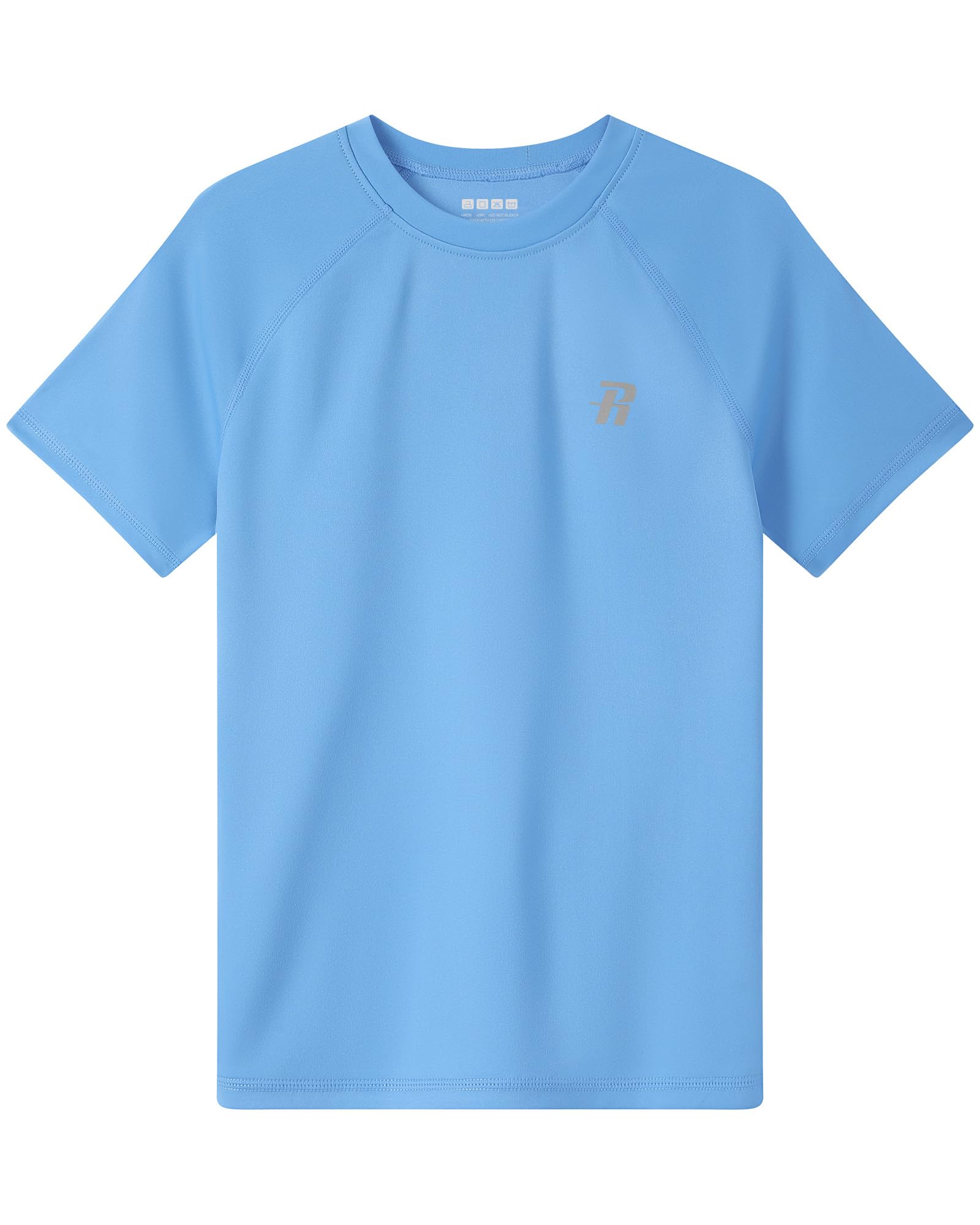 Runhit UPF 50+ UV Shirt Kinder Kurzarm, Atmungsaktives Badeshirt Schwimmshirt mit Rundhals, Schnelltrocknendes Rashguard Top für Strand Wassersport Outdoor