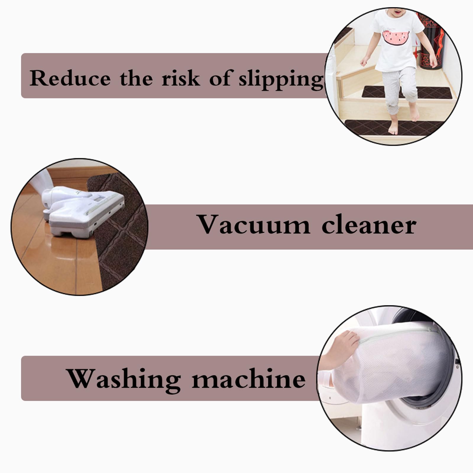Tappetino antiscivolo per scale per anziani per interni, per gradini di cantina, rimovibile e adesivo, per pavimenti in legno duro