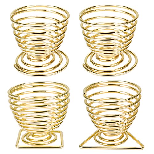 Kicosy 4 Pack Makeup Sponge Holder Beauty Sponge Holder Drying Rack Egg Powder Puff Display Stand - Gold