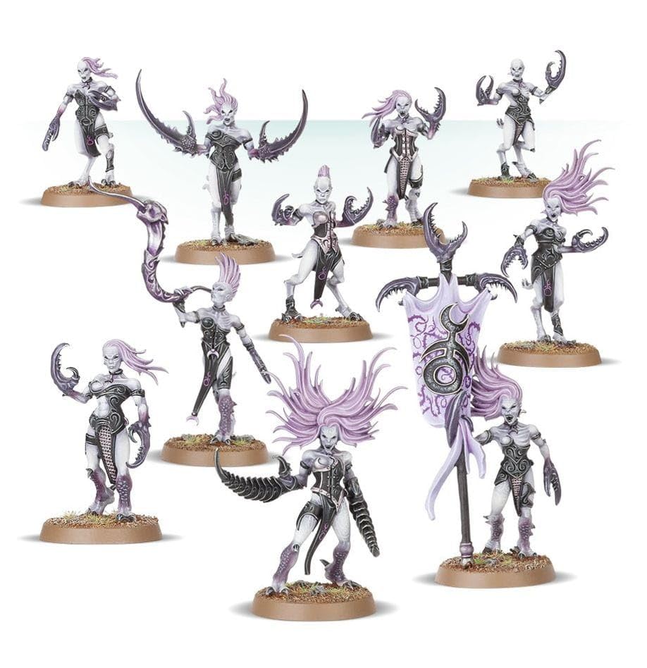 Warhammer Daemonettes: Hedonites Of Slaanesh - 10 Miniatures, Plastic, 144+ Age, Fantasy (with Horror elements) - Model Kit, Grey - Image 2