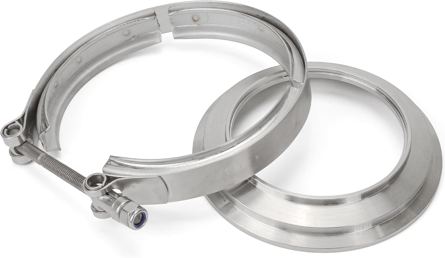 5 to 4'' T6 Flange Exhaust Reducer Clamp V Band Kit Stainless Steel Fit for Borg Warner S400 S400SXE S475 S480 with Housing