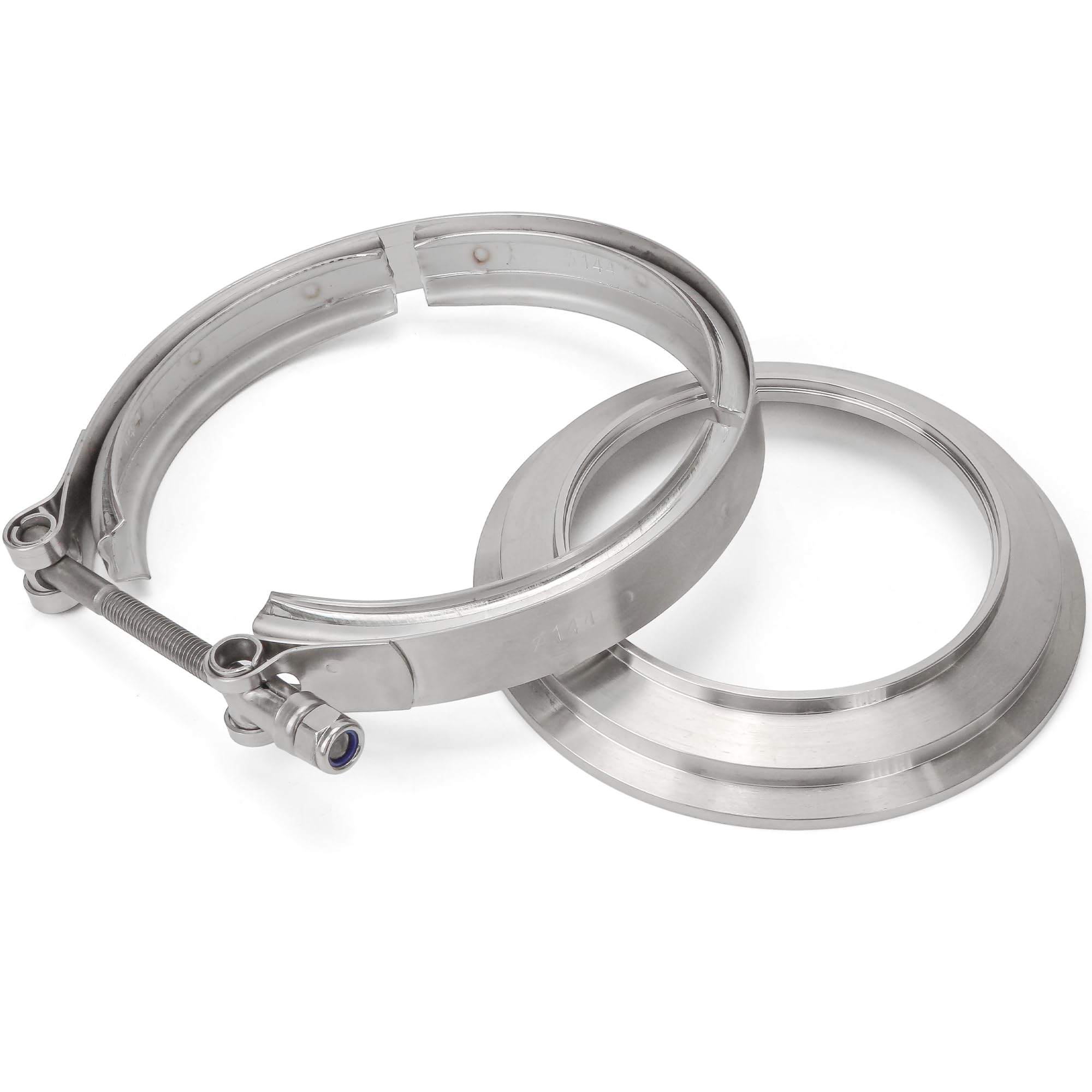5 to 4'' T6 Flange Exhaust Reducer Clamp V Band Kit Stainless Steel Fit for Borg Warner S400 S400SXE S475 S480 with Housing
