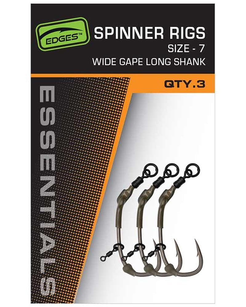 Fox Edges Spinner Rigs Taille 6 - Pack de 3 pour Pêche à la Carpe