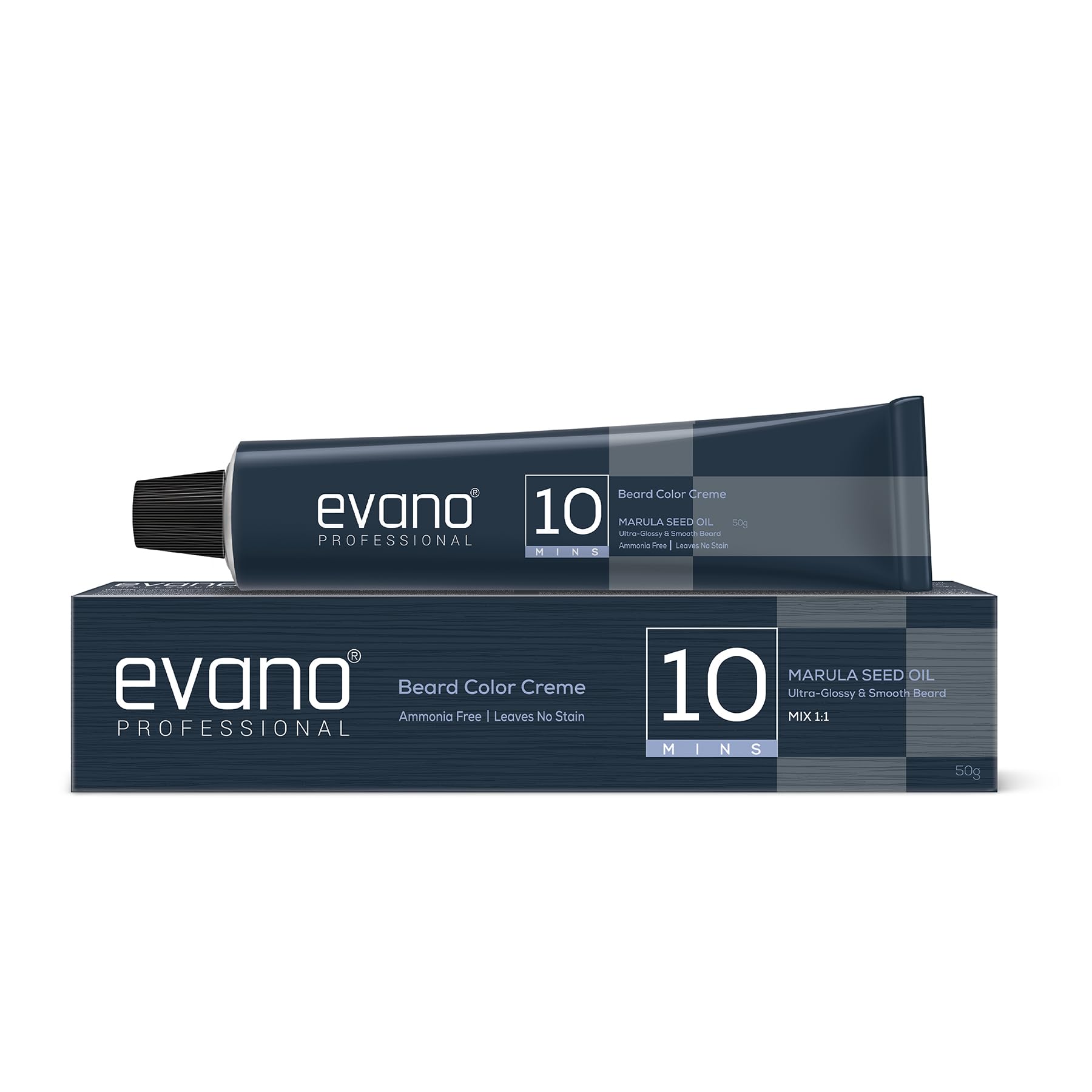 EVANO Professional Beard Color For Men Dark Brown 50g | Non Drip | Stain Free| Long Lasting | 100% Grey Coverage in 10 Minute with Moroccan Argan Oil, Ammonia Free Beard Colour-image-2