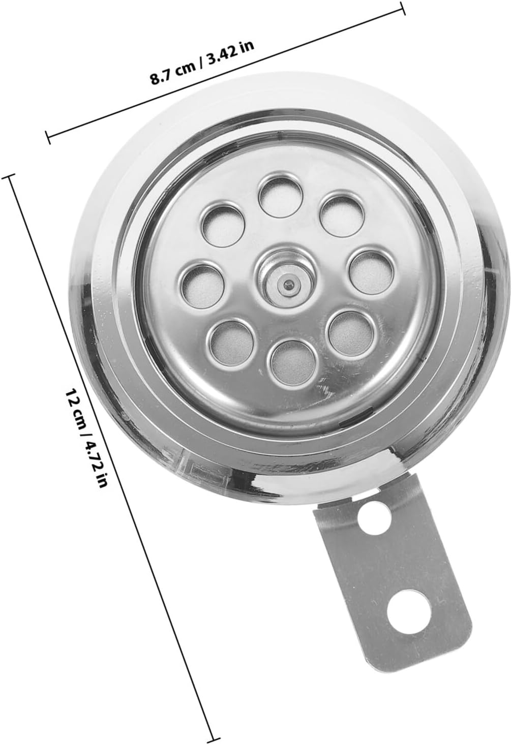 Mikinona Motorcycle Horn 12v Loud Replacement Metal Horn for Motorbike Electric Scooter Tricycle Anti-rust Sturdy Parts