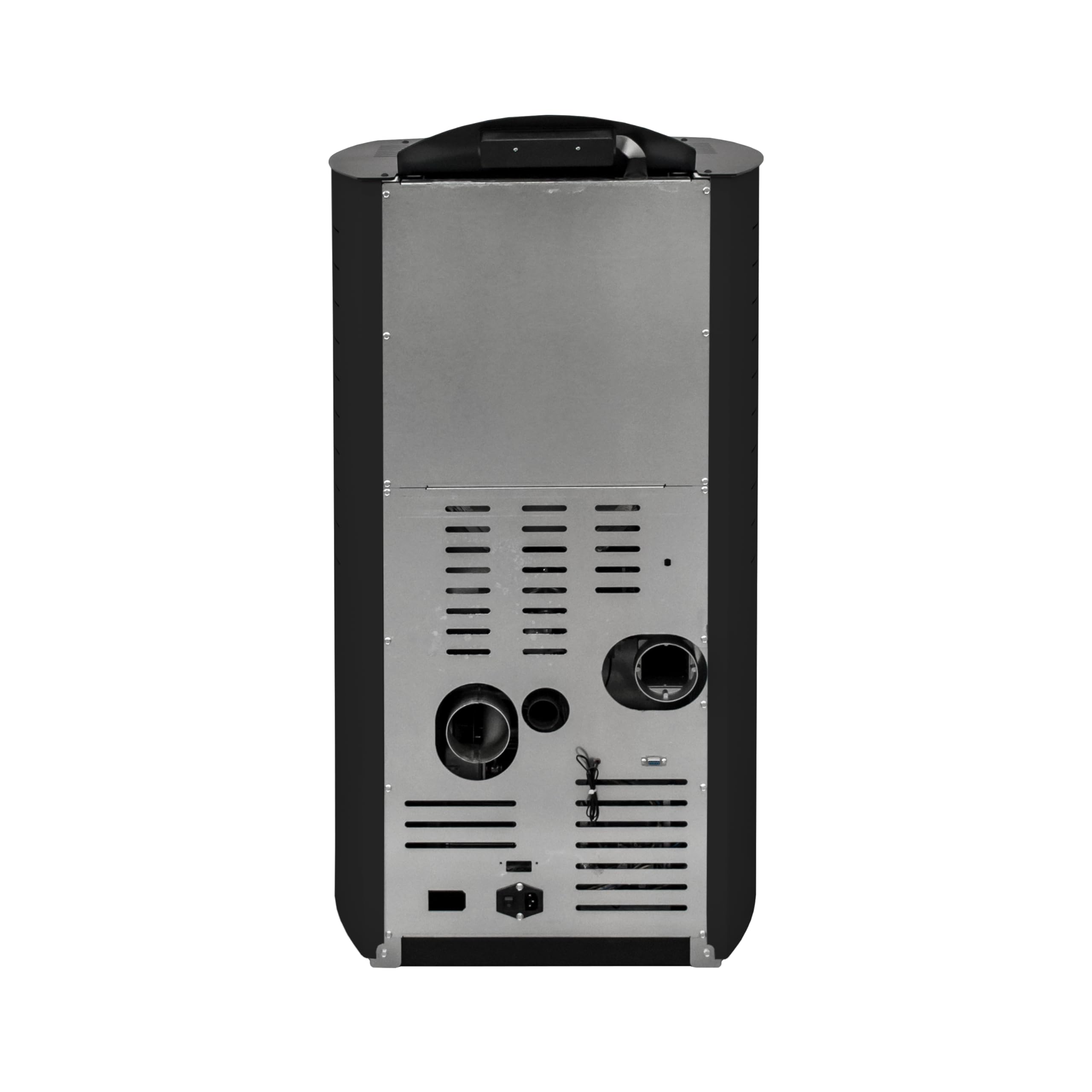 STUFE A PELLET ITALIA Siberia Nuevo canal WiFi 15 kW - eficiencia del horno ventilado 92% de calor 140 m² tiempo de funcionamiento 30 h, programable 5 velocidades y potencia, 24 meses negro
