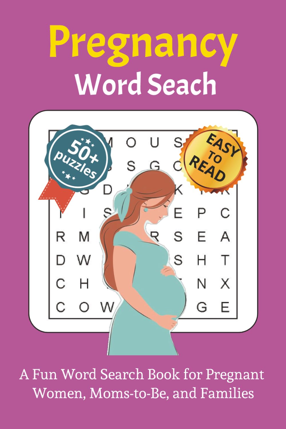 Pregnancy Word Search: Word search with easy-to-read letters about pregnancy, motherhood, baby, and much more | 6 x 9 inches, 110 pages | Over 50 ... celebrating pregnancy and the baby’s arrival.