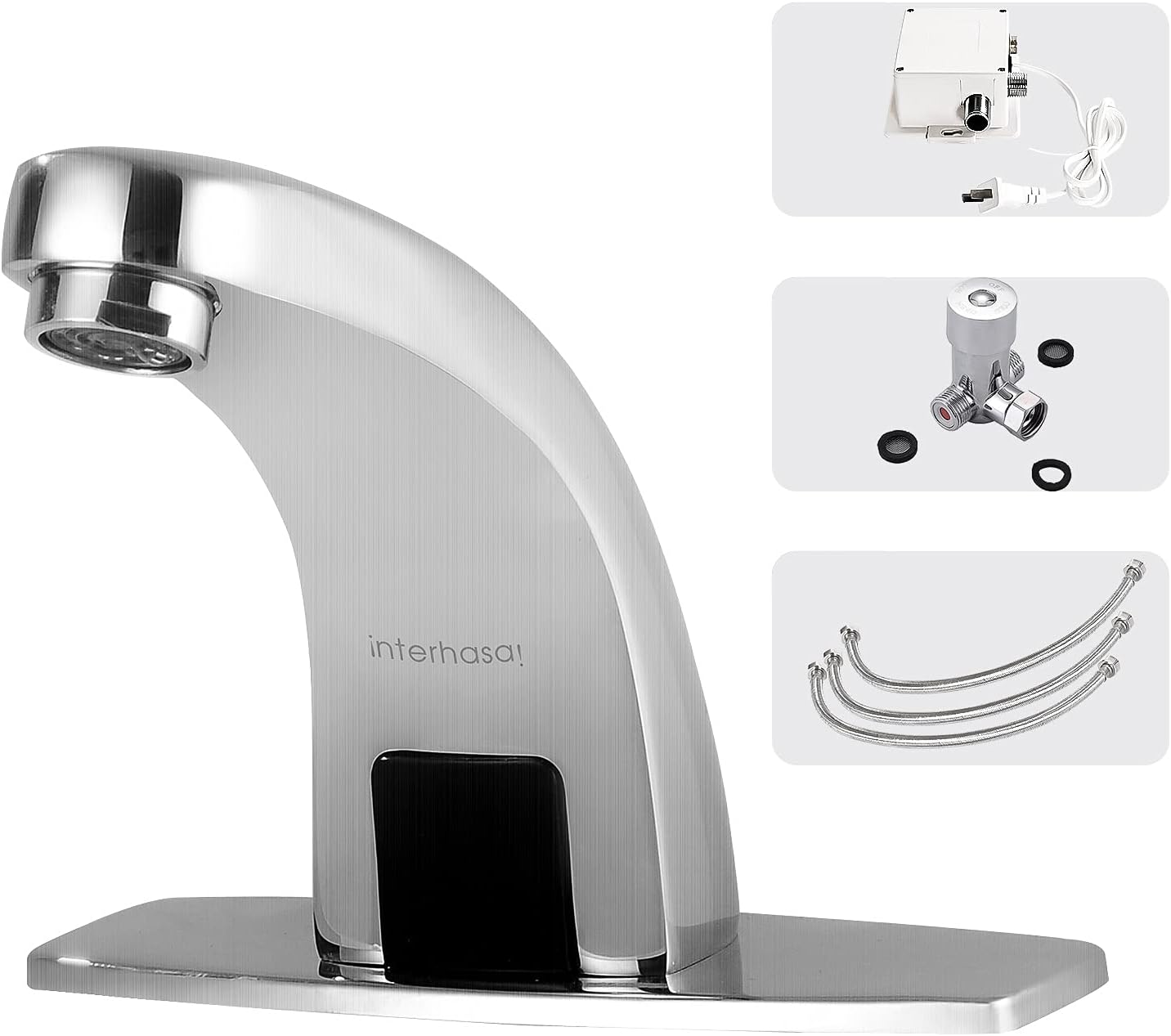 Buy interhasa! Touchless Bathroom Faucet Chrome Automatic Bathroom Sink
