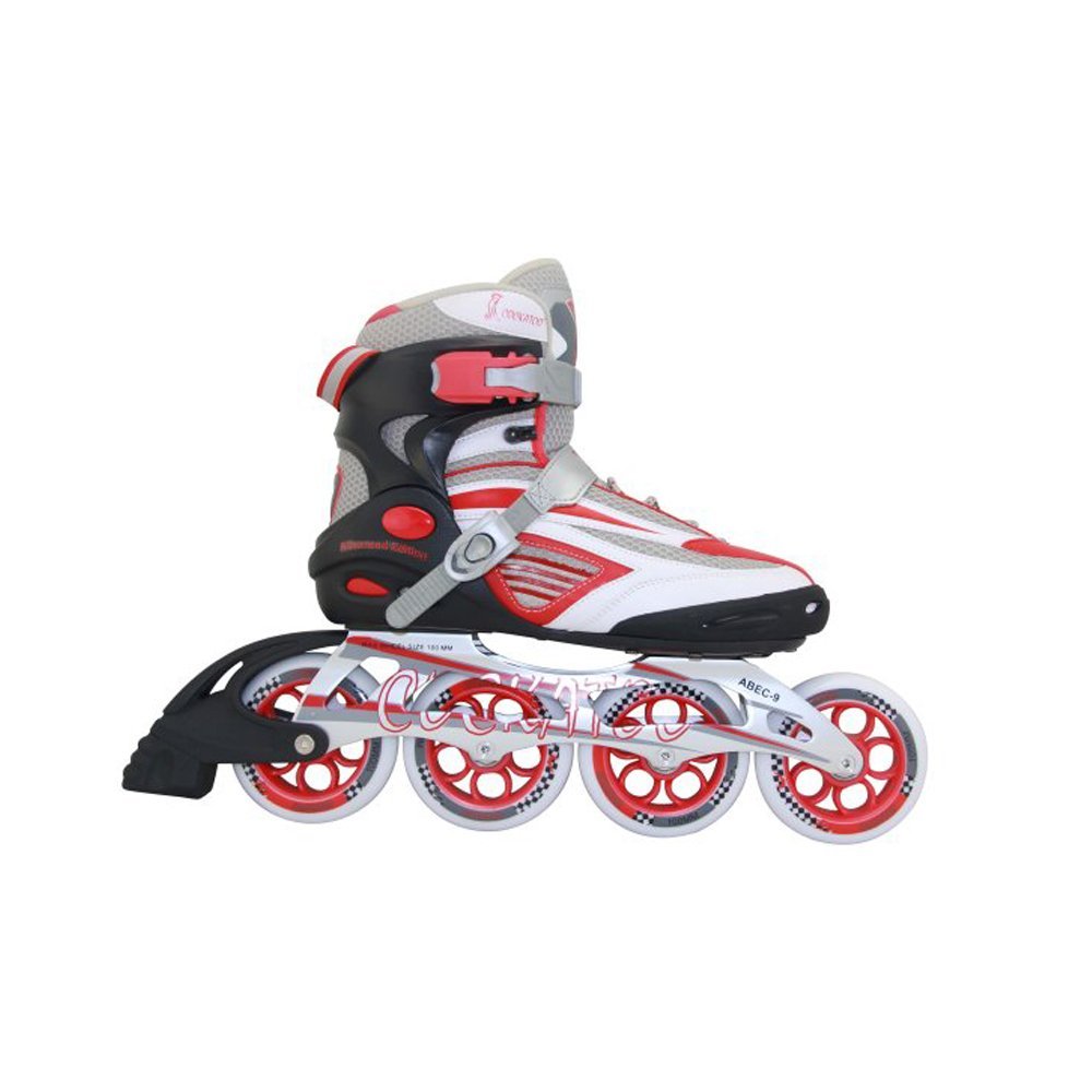 IS06 Steel Inline Skates, Senior 41 (White/Red/Black)