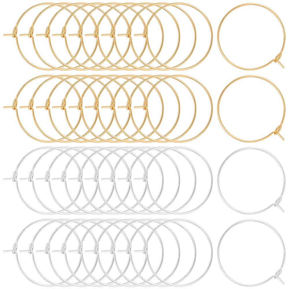 Anneaux ronds en acier inoxydable 316 plaqué or 18k pour bijoux DIY