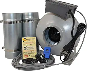 Suncourt DEDPV Centrasense 4-Inch Dryer Booster Fan Kit — Easy to Install & UL 705 Safety Certified Dryer Exhaust Duct Power Ventilator with Built-In Error Notification (DRM04)
