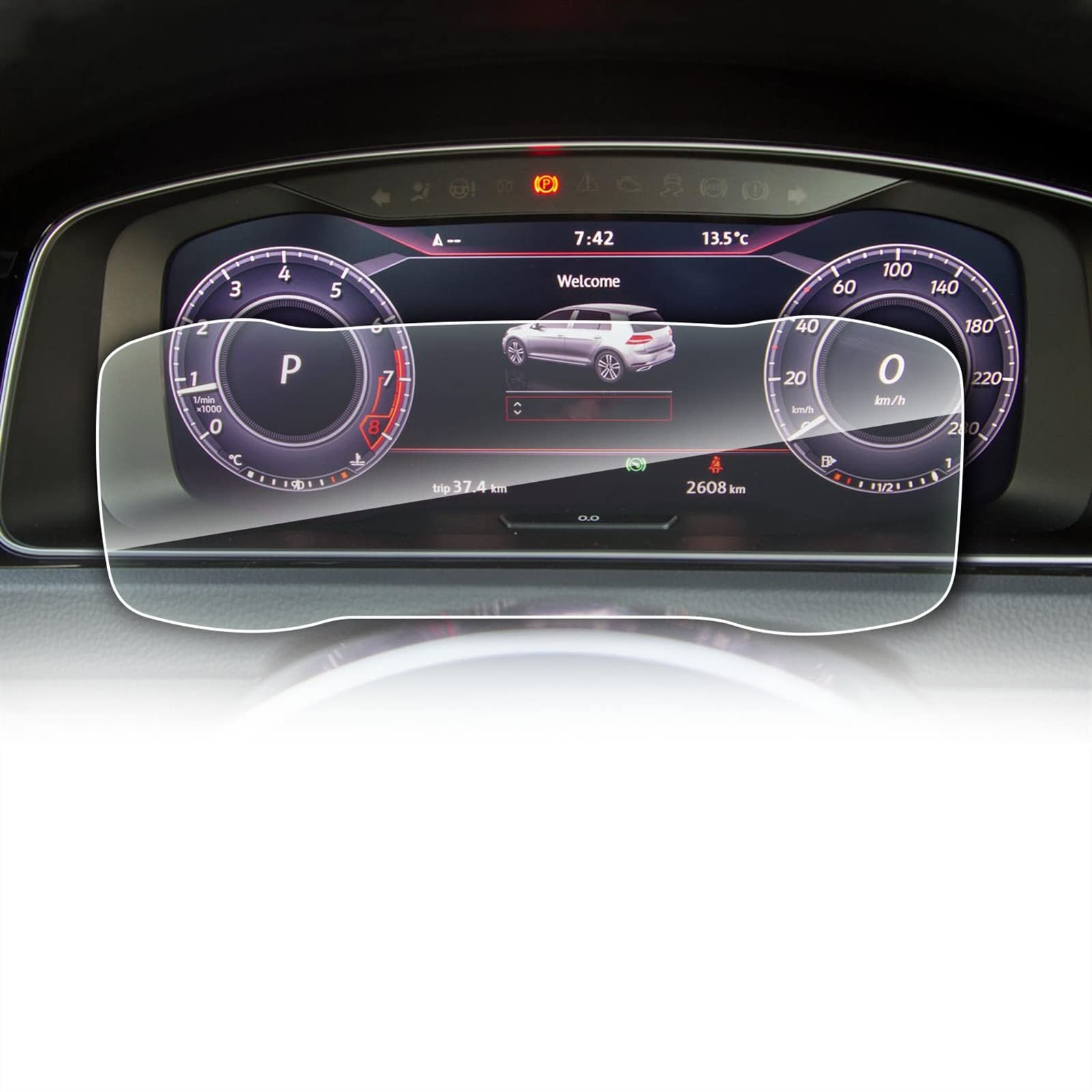Film de verre trempé anti-reflet pour écran LCD de Golf 7 2018