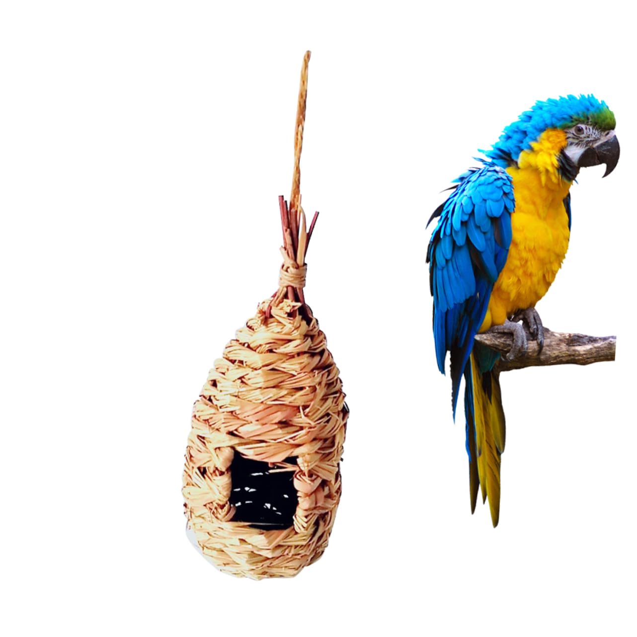 3piezas Colgante De Tejida para Pájaros Cama para Canarios y Periquitos Decoración De y Acogedora