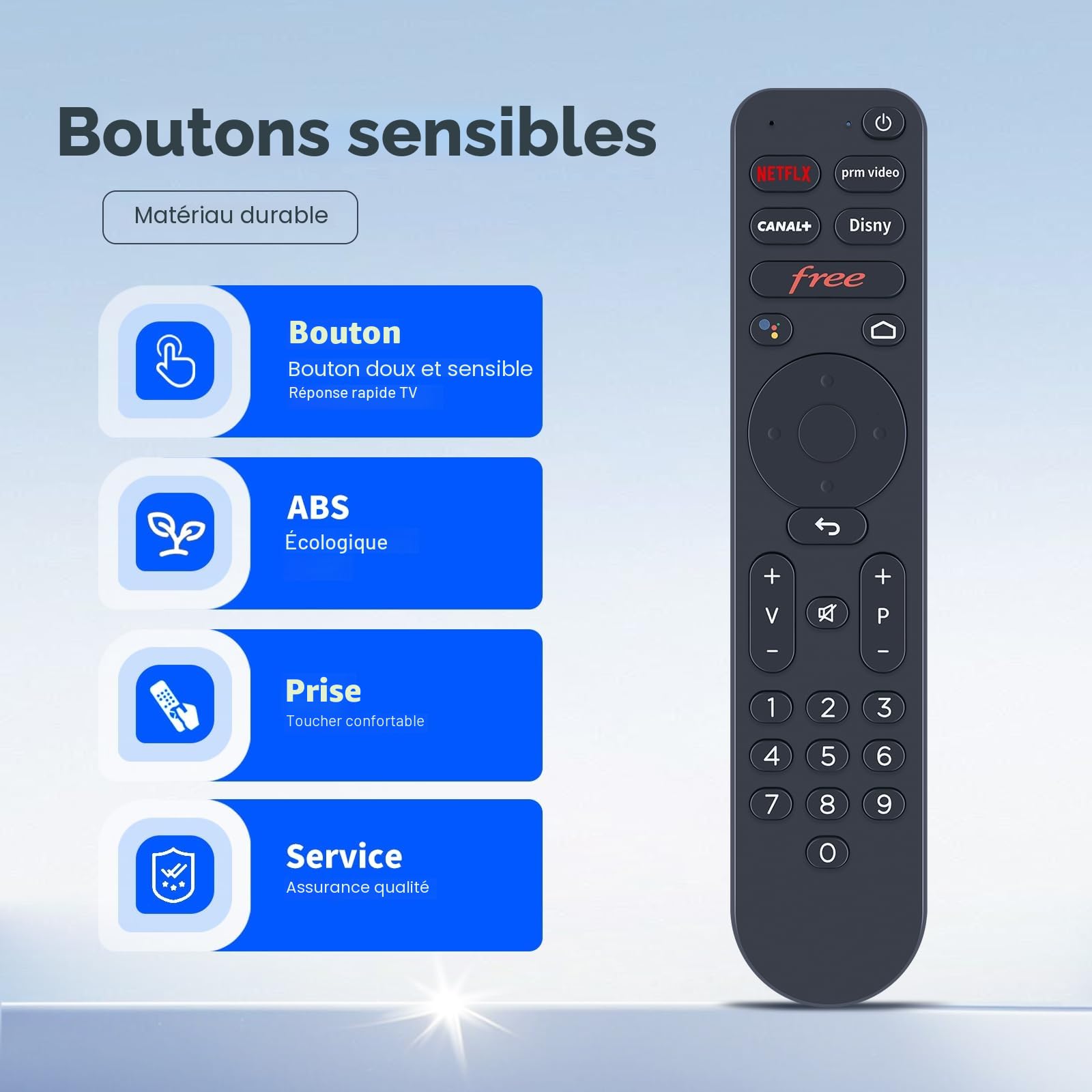Télécommande vocale de Rechange pour Freebox Ultra TV Box