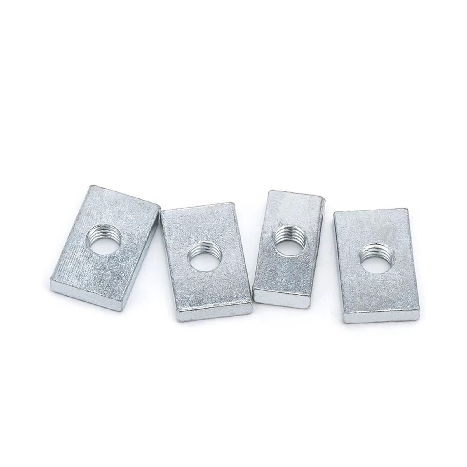 Tuercas rectangulares M3-M8 Tuercas de bloque deslizante delgadas for perfil de aluminio, Tuercas en T de acero al carbono galvanizadas 10-50 piezas(10pcs- M4x12x8x2mm)