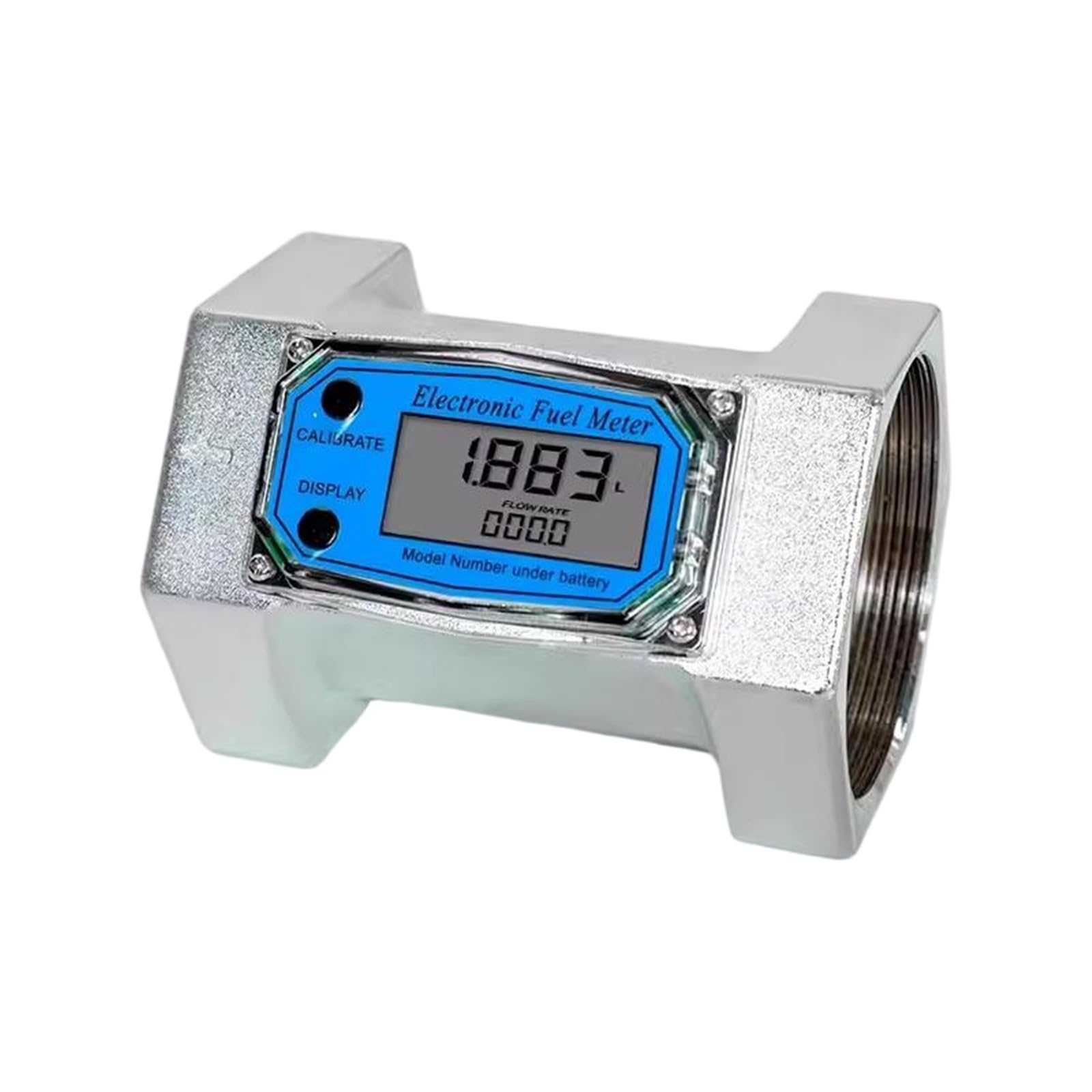 2" Metering Gauge K24 High-Precision Electronic Flow Meter LCD Digital Display for Gasoline Methanol and Liquid/Water Measurement for Home Water Flow Calculation
