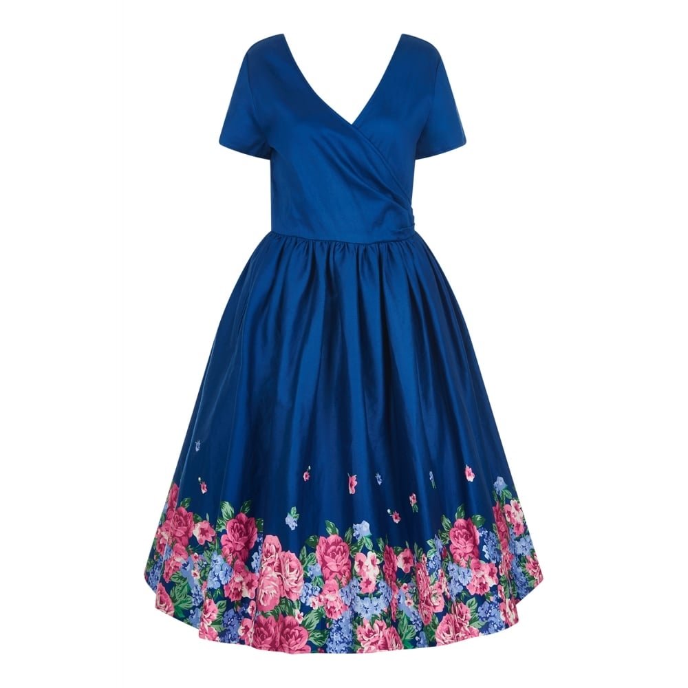 CollectifMarianna Floral Border Print Swing Dress