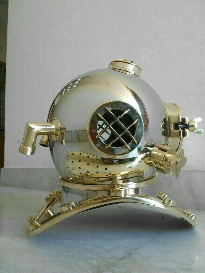 Generic Maritime Vintage Boston Diving Helmet US Navy Mark V Scuba Divers Helmet Gift, As shown in image
