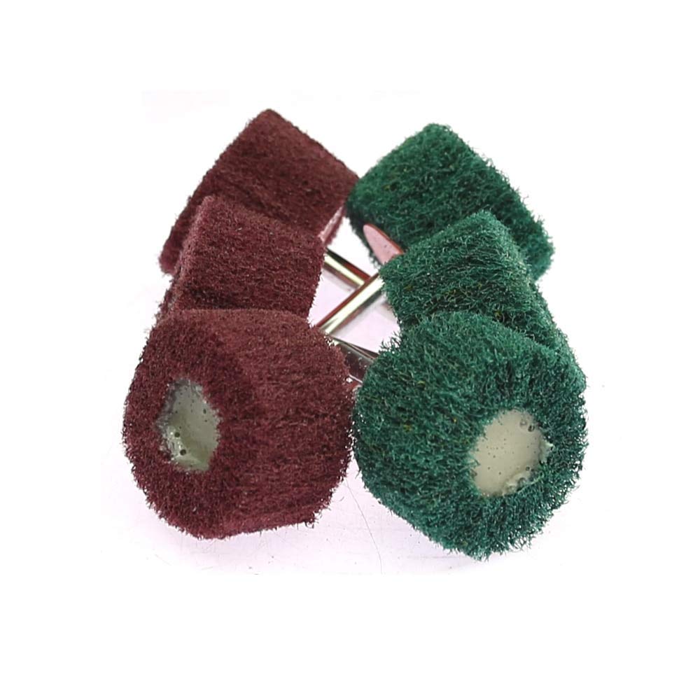 Supertool With Emery Cloth - Green Green Buffing Wheel - Sanding Mop With Emery Cloth Polishing Grinding (25Mm X 25 X 6Mm, Pack Of 1)