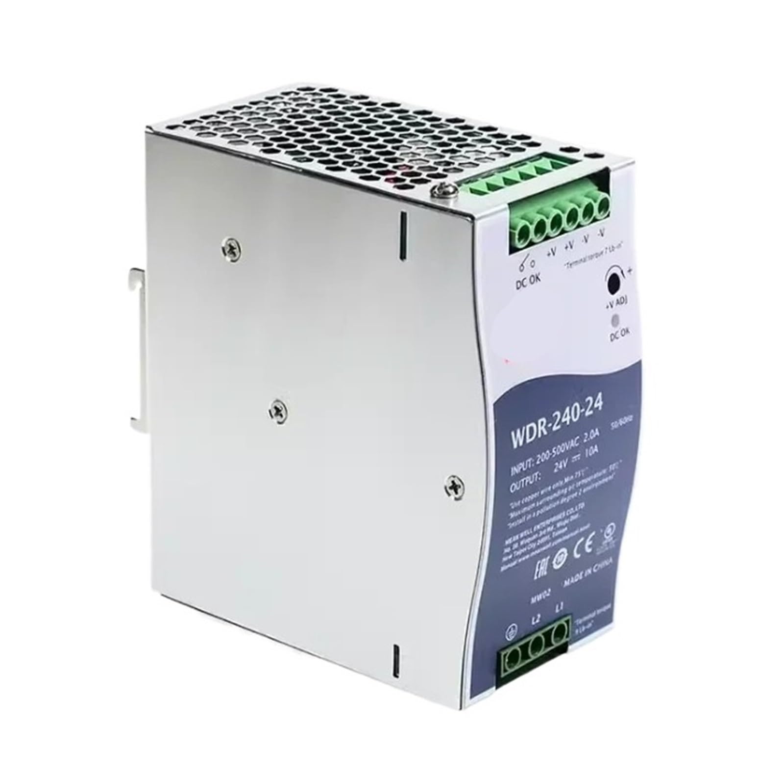 NACODLUL WDR-240 WDR-240-24 24V WDR-240-48 48V 240W Single Output Industrial Power Supply(WDR-240-24)