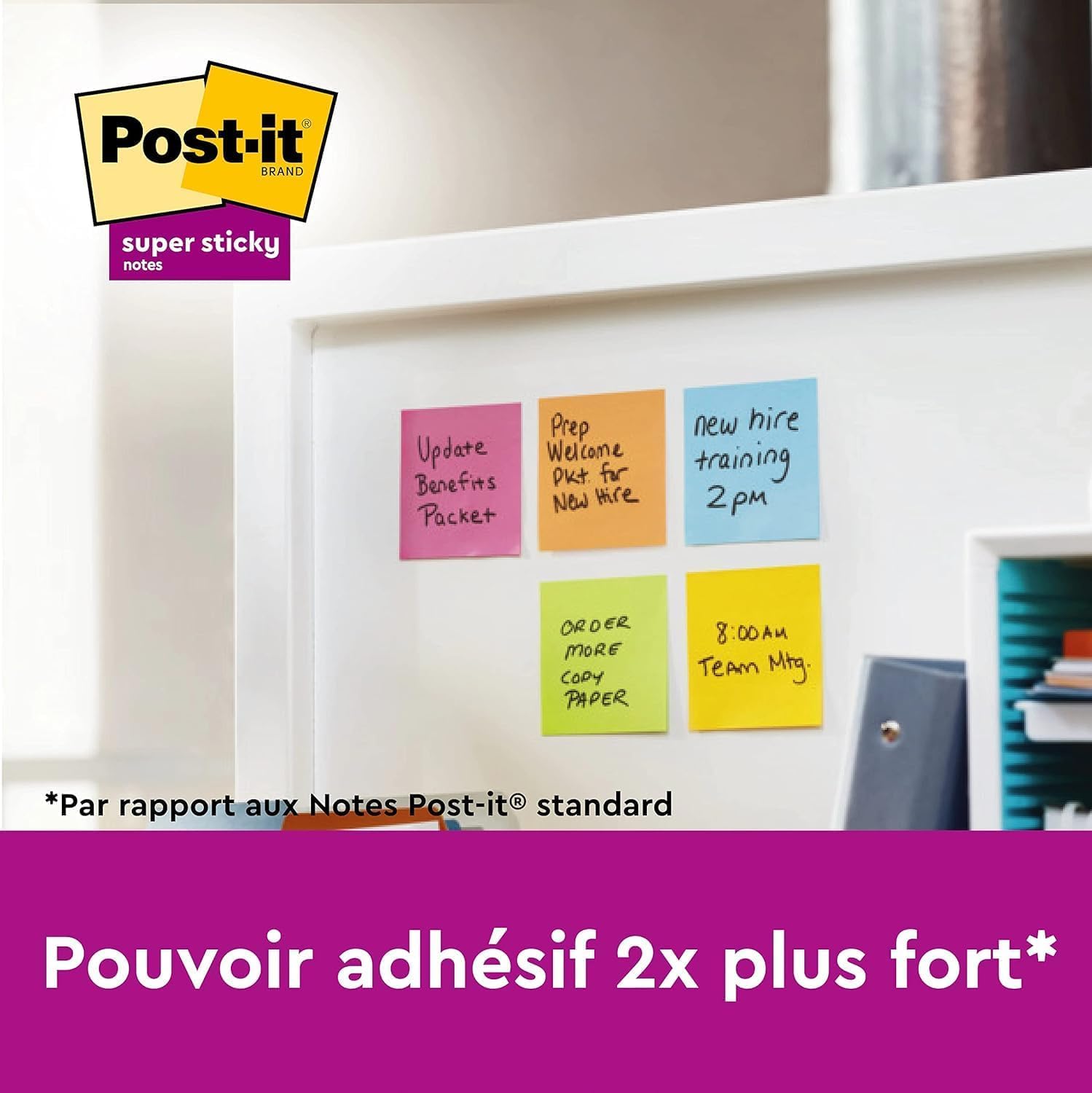 Notes Autocollantes Super Collantes - Lot De 4 Blocs (224 Feuilles) 12 Couleurs Rétro 76x76 Mm