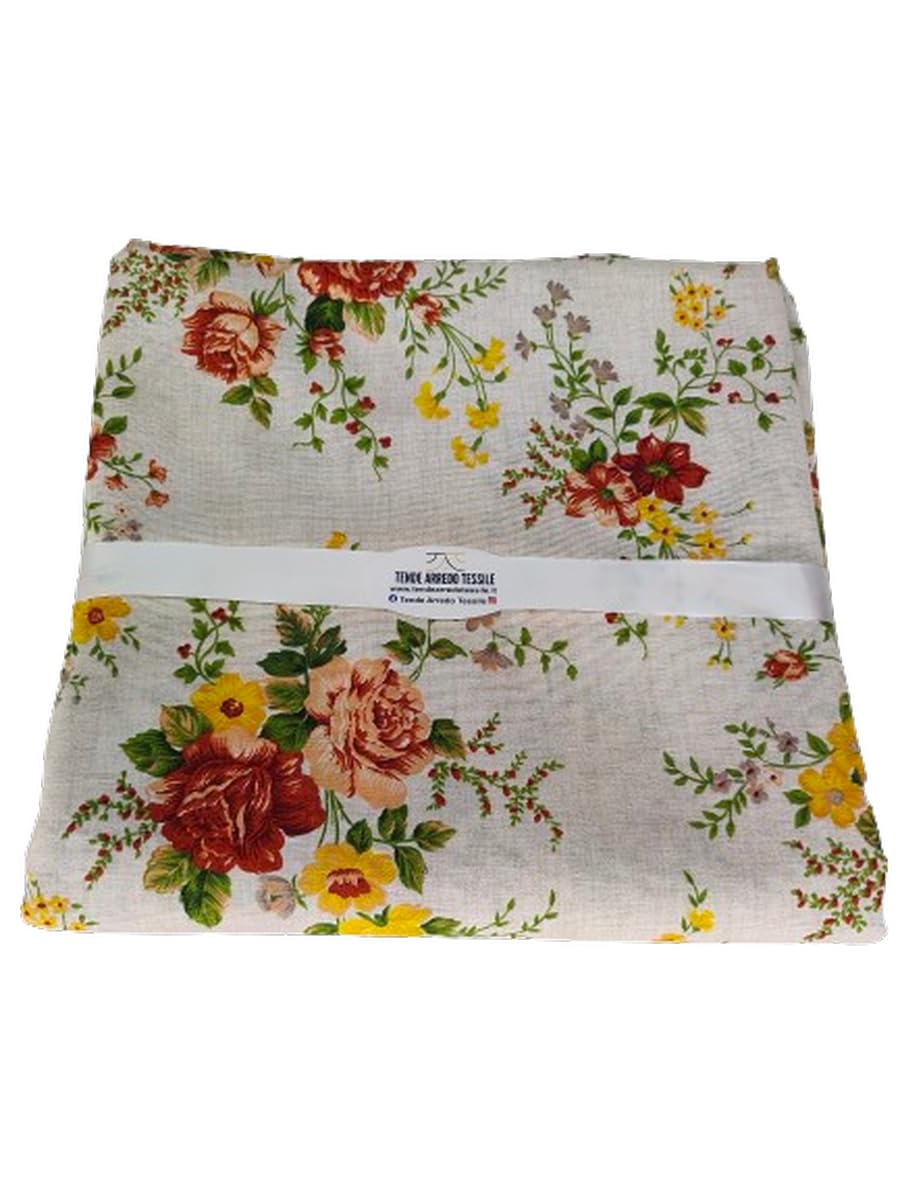 Tovaglia In Cotone 180x140 Cm Made In Italy – Tenda Arredo Tessile, Stampa Primavera, Elegante Per Tavoli 8 Posti, Lavabile In Lavatrice - 2