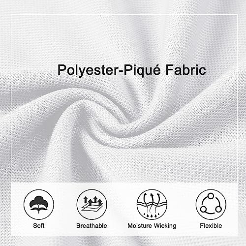 V Valanch Mens Shirts Short Sleeve White Golf Polo Summer Casual Polo Shirts Tennis T-Shirt #TOP5