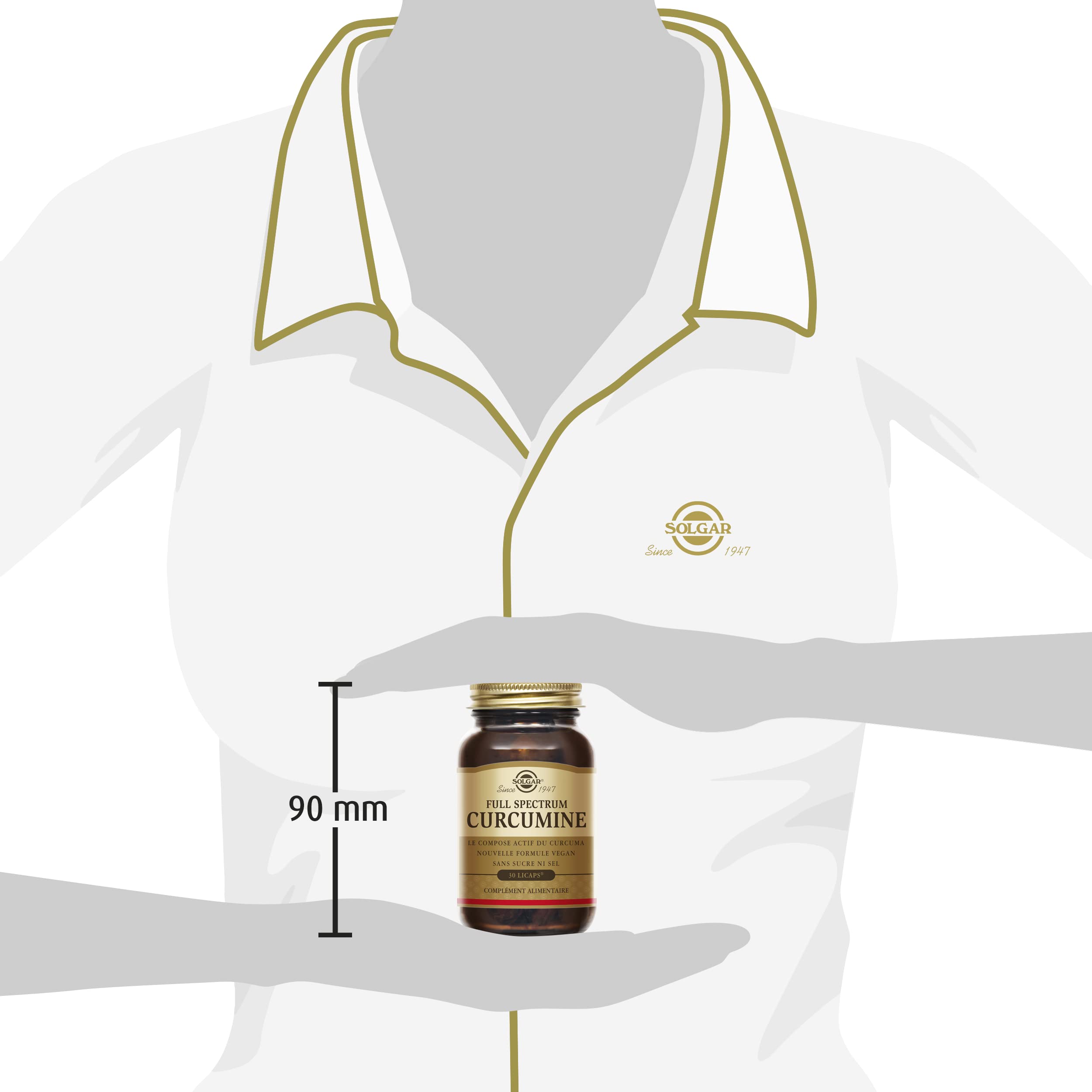 Solgar Full Spectrum Curcumine - Antioxydants - Santé des os - Articulations - Complément Alimentaire - Flacon de 30 capsules