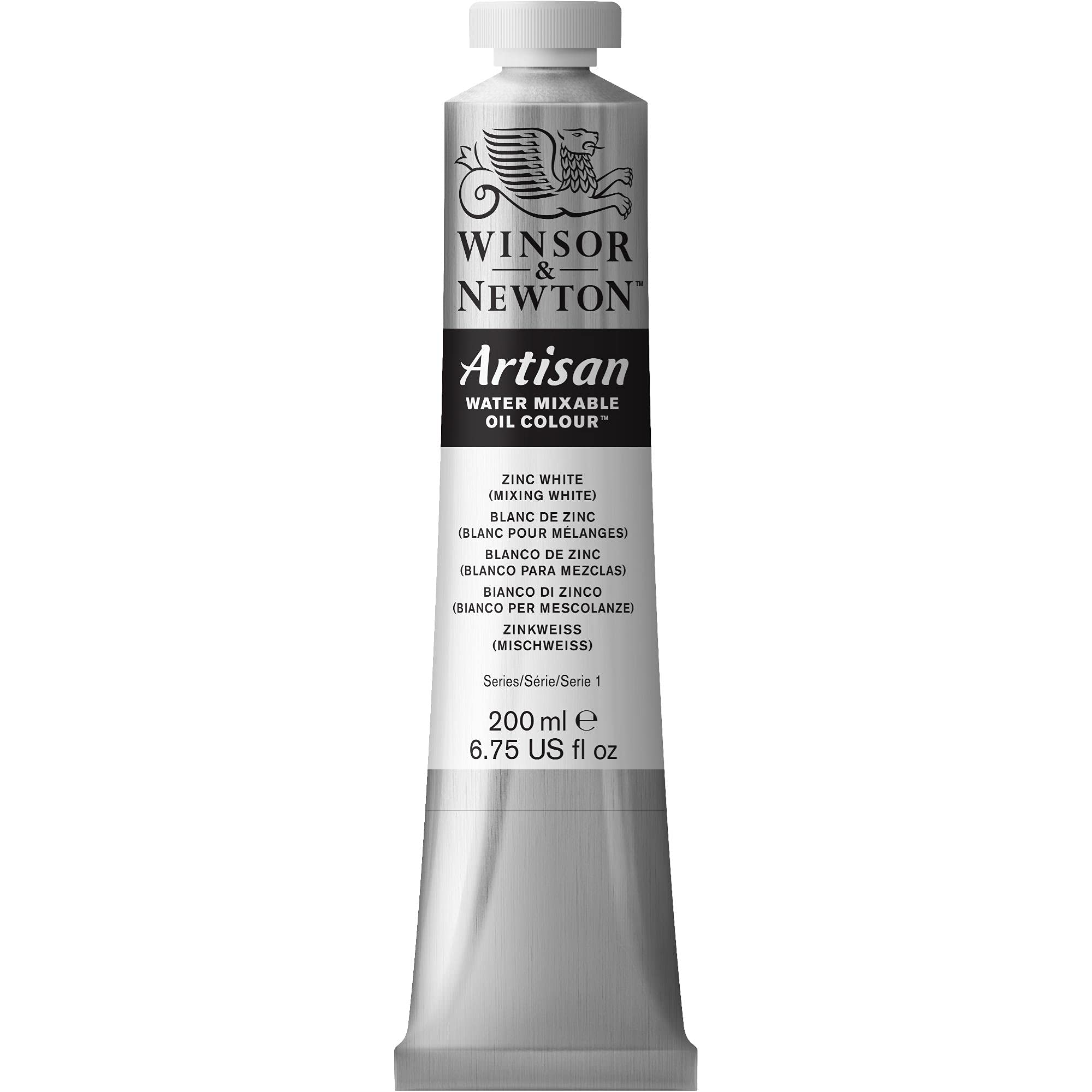 Winsor & Newton 8840483 Artisan Water Mixable Oil Paint, Zinc White - Mixing White, 200 ml Tube