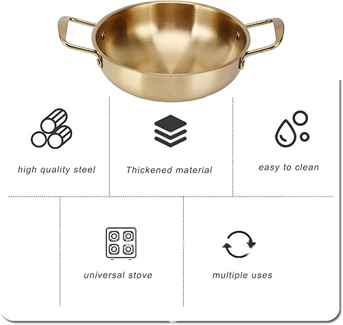 Miniatura 3 de PENO Olla de ramen, olla de fideos de acero inoxidable, oro para uso doméstico