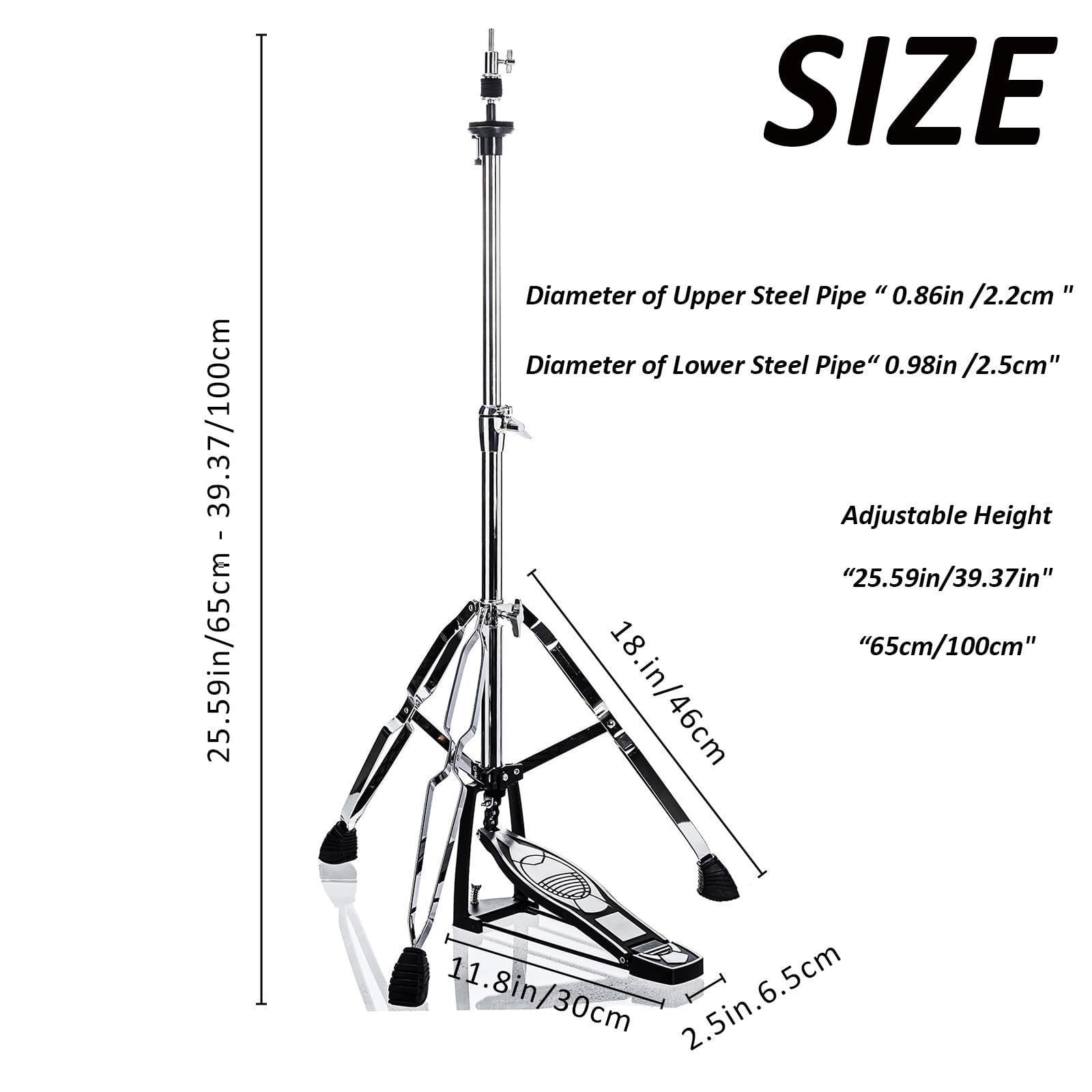 Supporto per charleston, supporto per Hi-Hat, Hi hat stand (V-CC-JKC07)