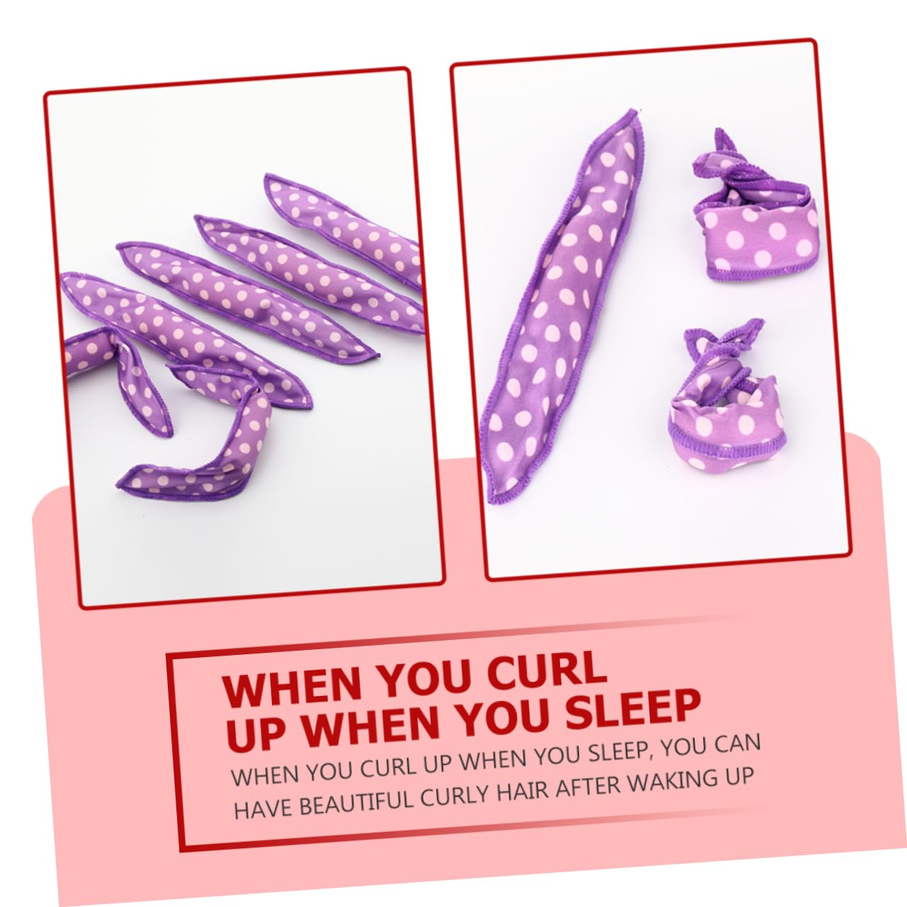 PartyKindom 24pcs Sleep Hair Curlers Pillow Sponge Hair Rollers for Styling Non-slip Gentle Portable