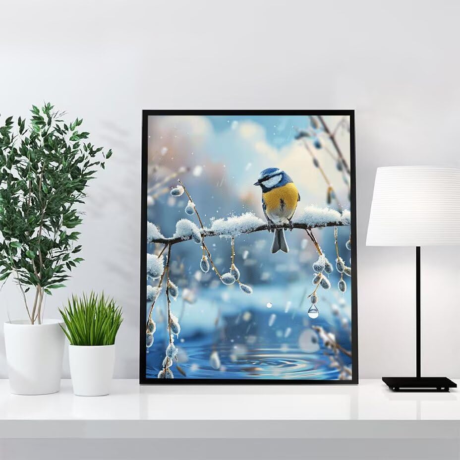 Broderie Diamant kit Complet Oiseaux 50x65cm Diamond Art