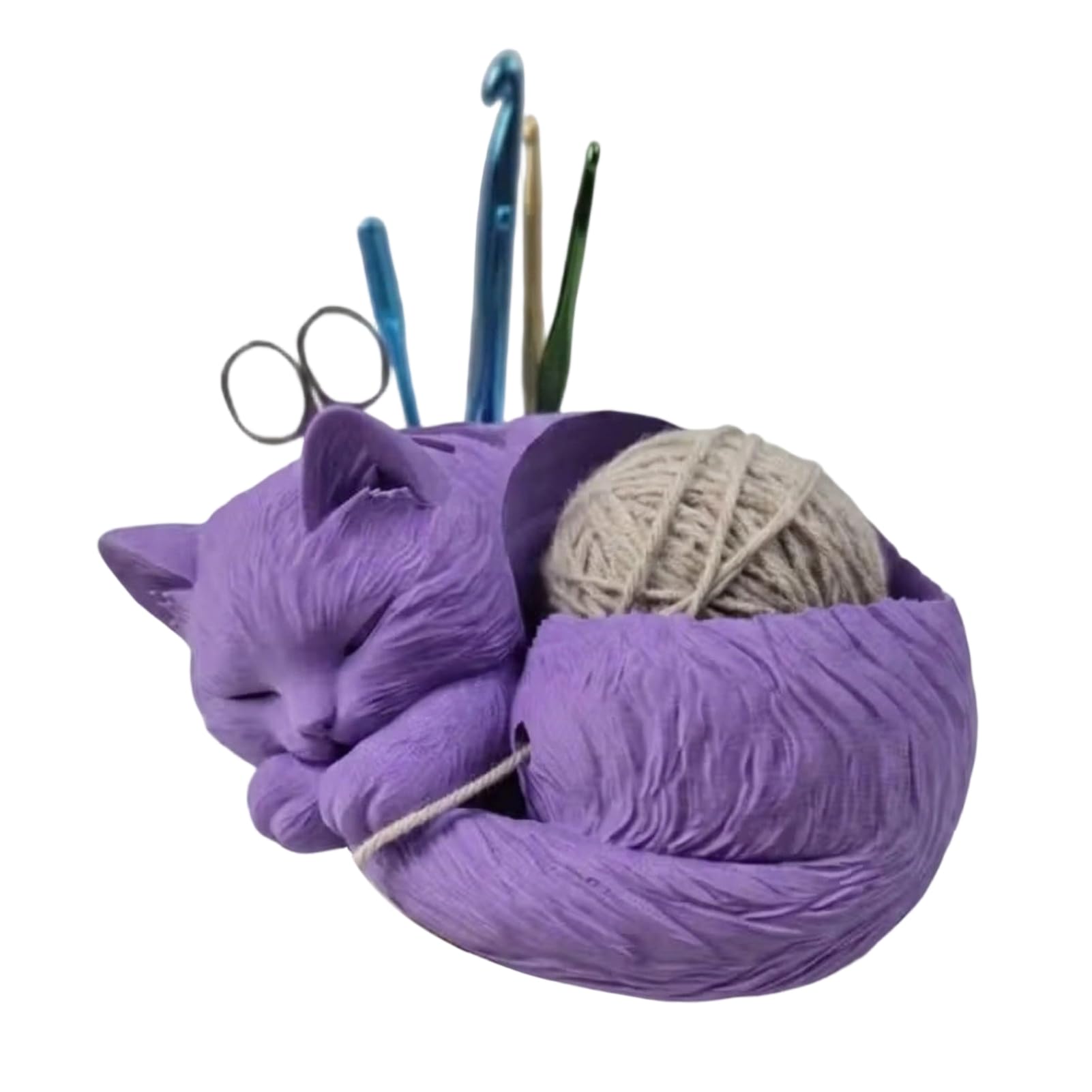 Glifora Cat Yarn Bowl for Crocheting and Knitting - Cute Yarn Holder Organiser, Stylish Minimalist Yarn Bowl for Crochet Lovers and Knitters