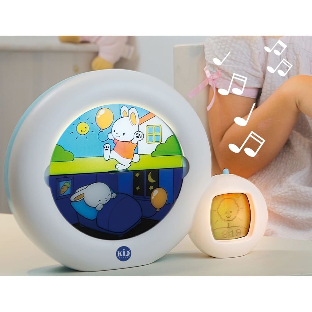 Pabobo Sveglia educativa Giorno-Notte 5 in 1 con Display per Bambini Moon 0-3 anni - Moon
