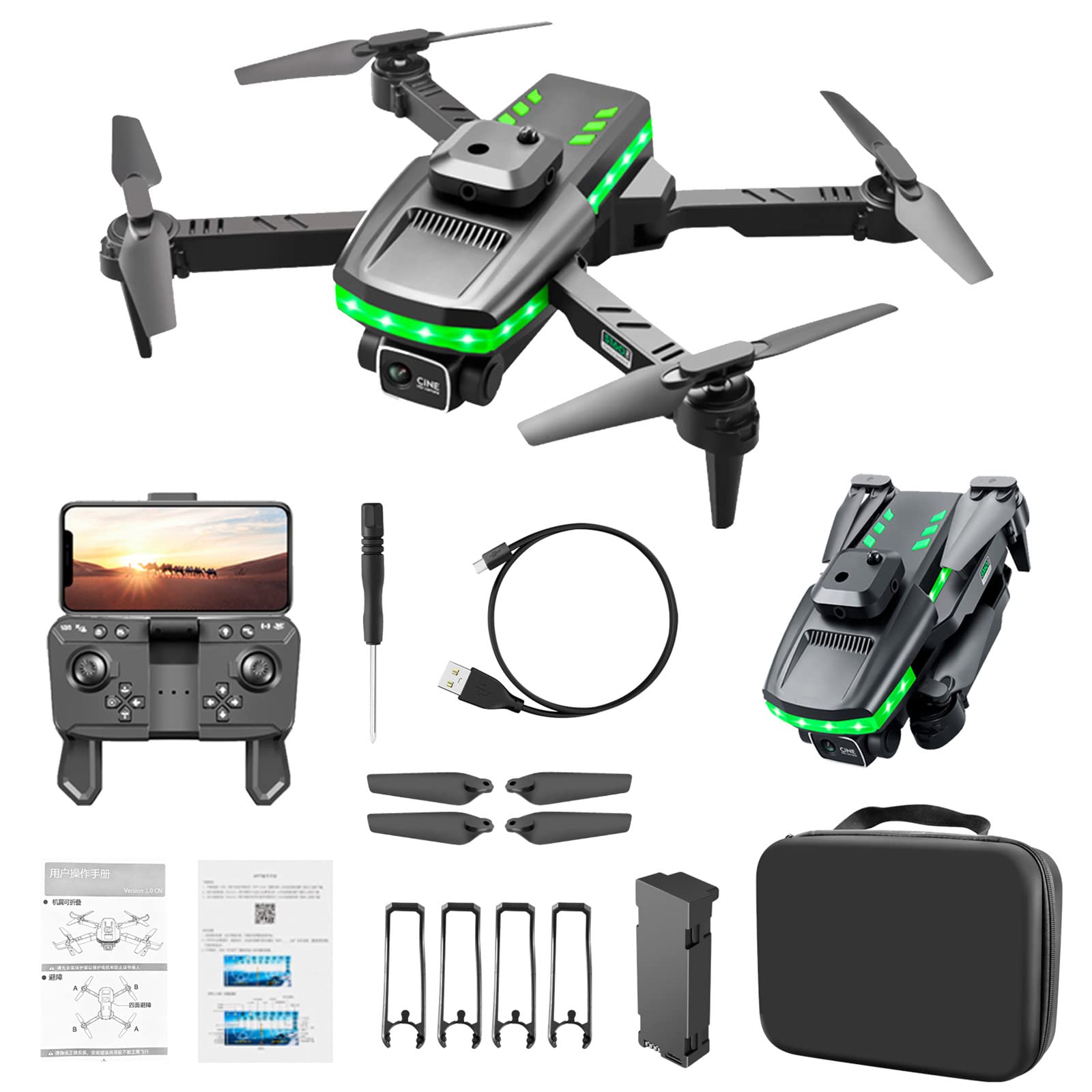 Gbsell Drone With 4k Camera For Adults Kids Foldable Fpv