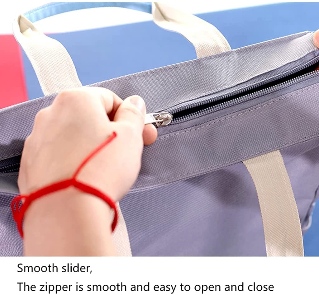Mappe Schnellhefter Aktenordner Multi -Dokumenten -Tasche Schulterkreuzkörperpaket hoher Kapazität Einkaufstasche mit Reißverschlussanmeldungsordner Student Canvas -Tasche Sammelmappe (Color : Grey)
