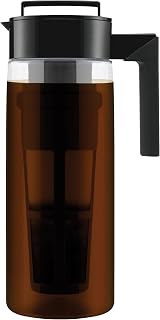 Takeya Tritan 2 Quart Cold Brew Coffee Maker - BPA-Free Airtight Pitcher, Leak-Proof Lid, Dishwasher Safe Black