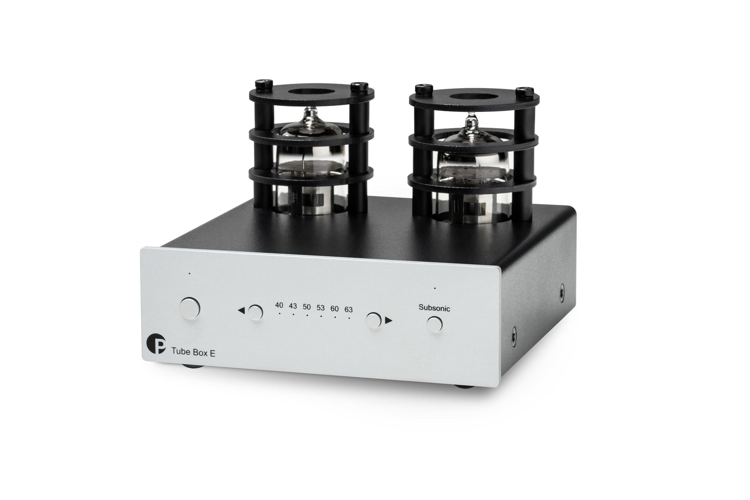 Pro-Ject Tube Box E, Volldiskreter Röhren Phono-Vorverstärker (Silber)